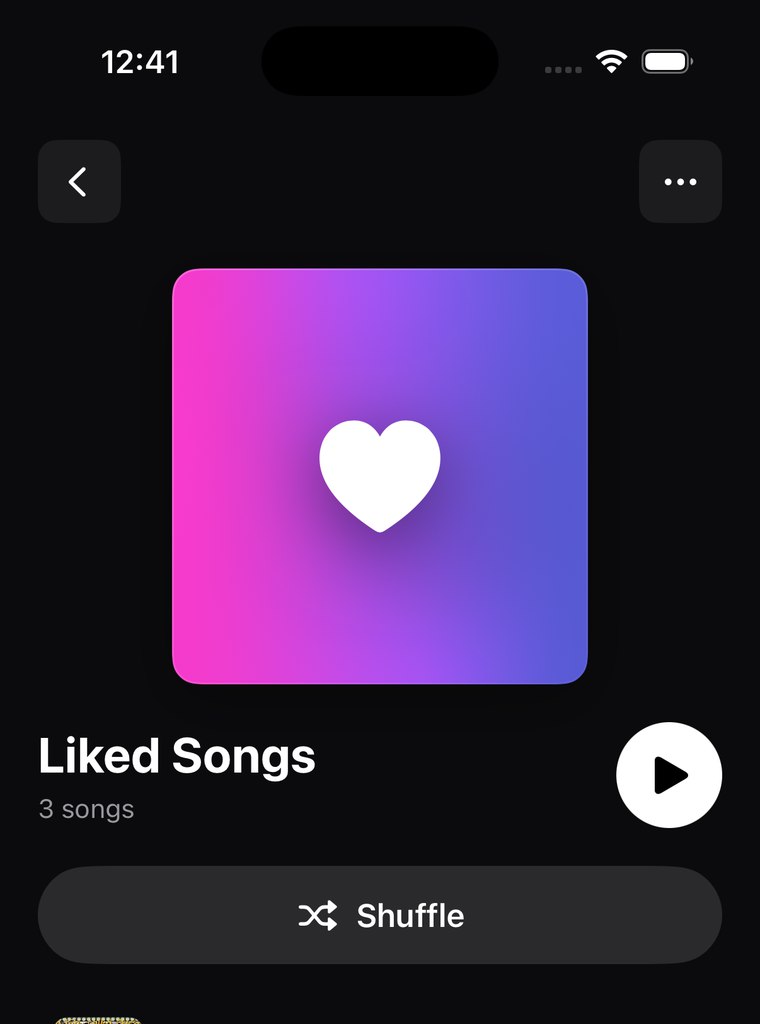Liked Songs holding three A Tribe Called Quest tracks.