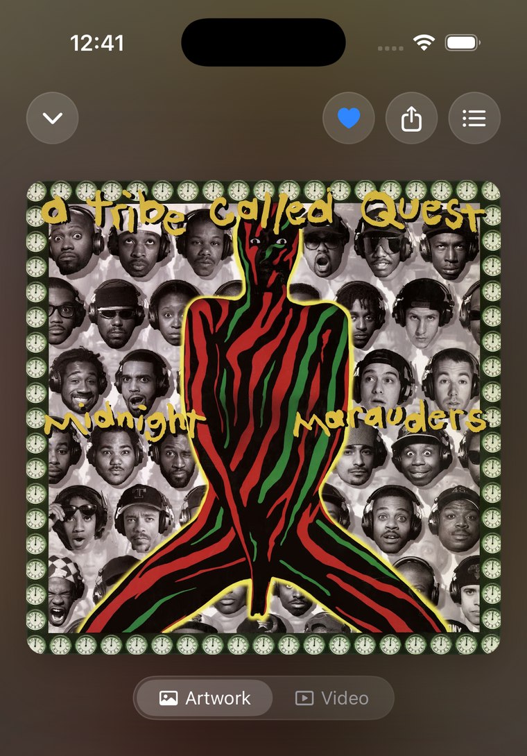 Now Playing showing album artwork.